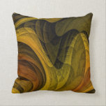 Earth Tones Throw Pillow<br><div class="desc">An original digital fractal design. This abstract design has a textured look in shades of green,  yellow gold and brown.</div>