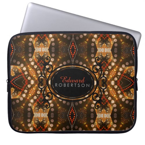 eARTh Tribal Batik Custom Name Laptop Sleeve