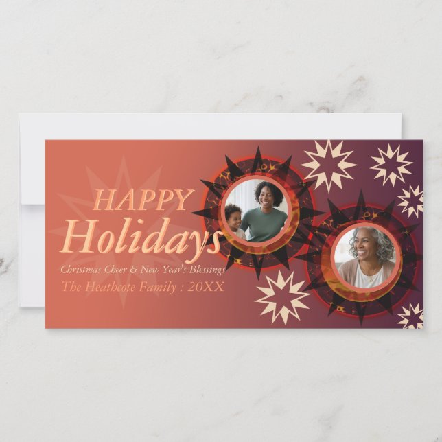 Earth Tribe Holiday New Year Photo Greeting Card (Front)