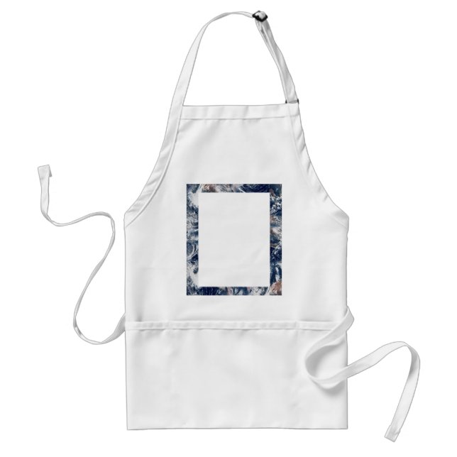 Earth Trim Border and Background Template Adult Apron (Front)