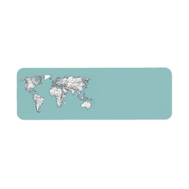 Earth turquoise ink label (Front)