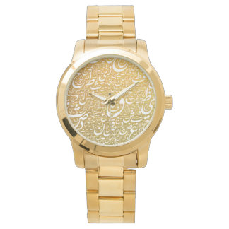 Earth typo Gold Oversized Gold Bracelet Watch