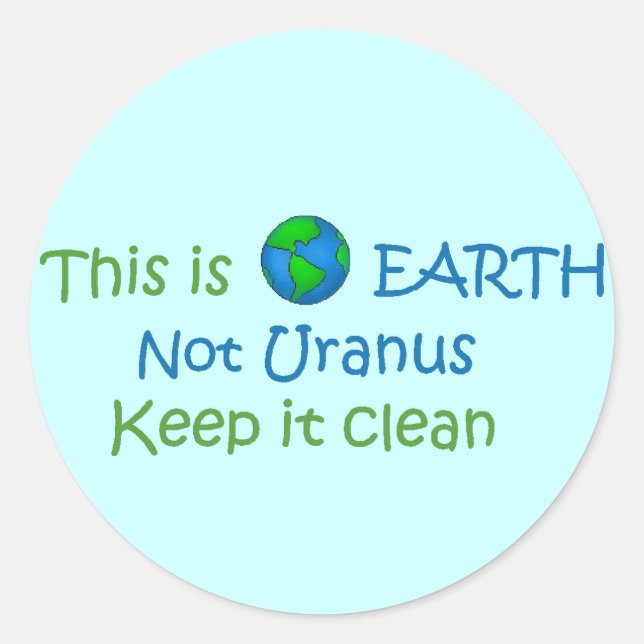 earth-uranus classic round sticker (Front)