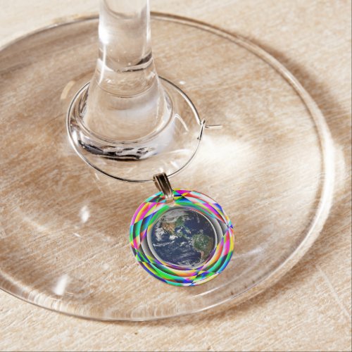 Earth Vibes by Kenneth Yoncich Wine Glass Charm