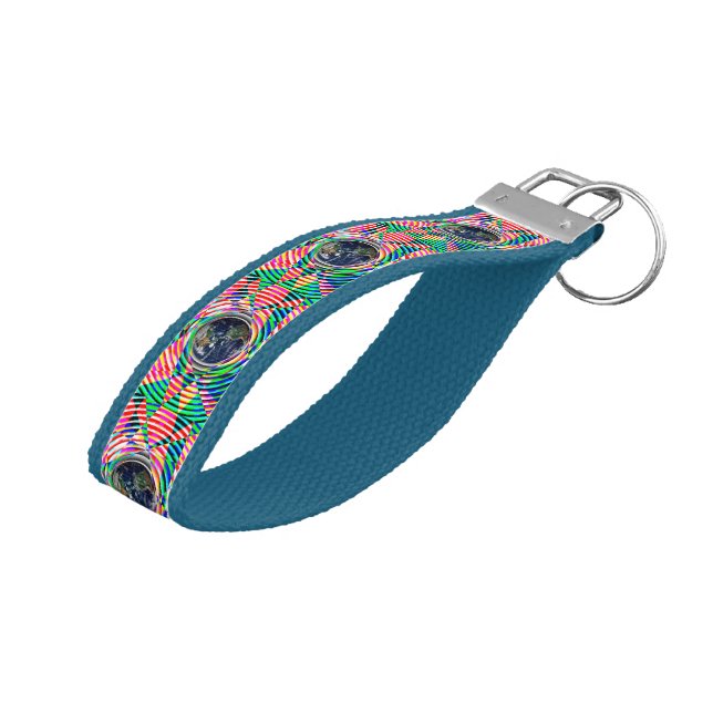 Earth Vibes by Kenneth Yoncich Wrist Keychain (Angled Up)
