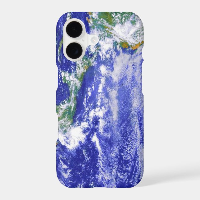 Earth View Continents Oceans Space Theme Iphone Case (Back)