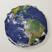 earth view from space round pillow (Back)