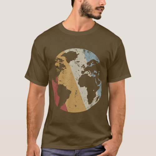 Earth Vintage Retro Style Earth is Day T_Shirt