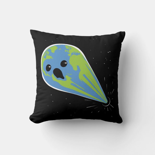 Earth Vs. Black Hole Throw Pillow (Front)
