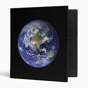 Earth - Western Hemisphere Front - Eastern Back 3 Ring Binder