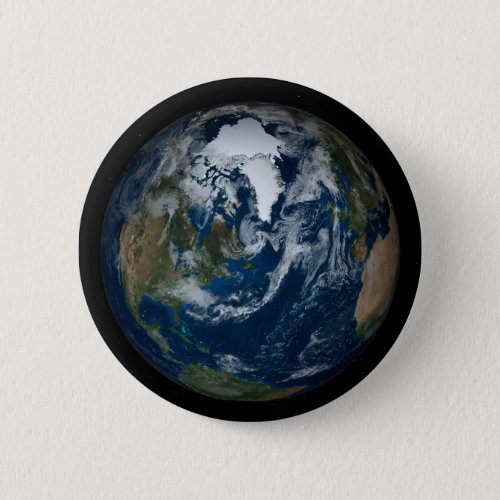 Earth With Clouds And Sea Ice 2 Button
