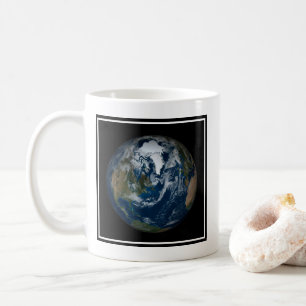 Earth With Clouds And Sea Ice 2 Coffee Mug