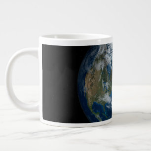 Earth With Clouds And Sea Ice 2 Giant Coffee Mug