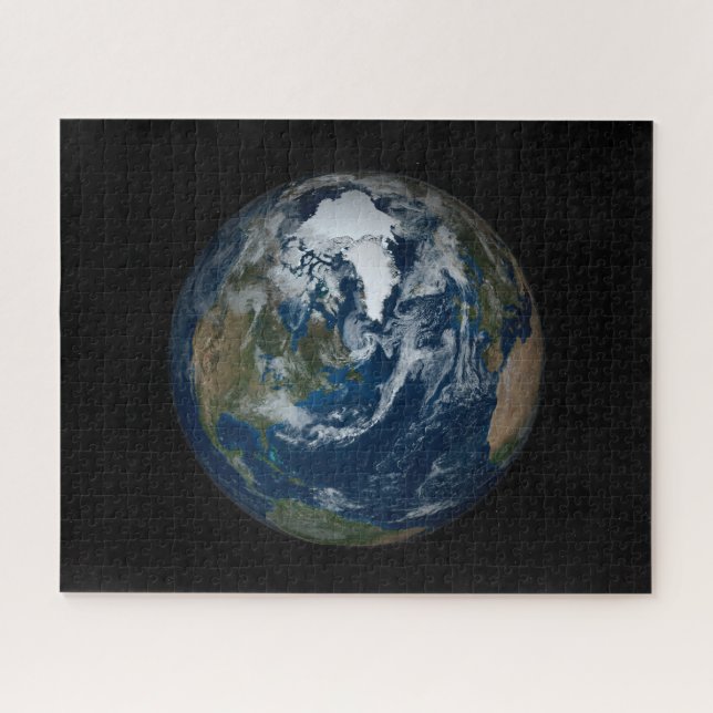 Earth With Clouds And Sea Ice 2 Jigsaw Puzzle (Horizontal)