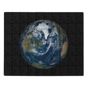 Earth With Clouds And Sea Ice 2 Jigsaw Puzzle