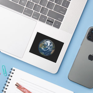 Earth With Clouds And Sea Ice 2 Sticker