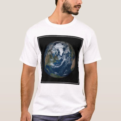 Earth With Clouds And Sea Ice 2 T_Shirt