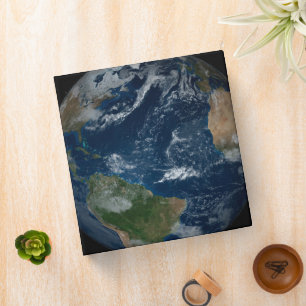 Earth With Clouds And Sea Ice 3 Ring Binder