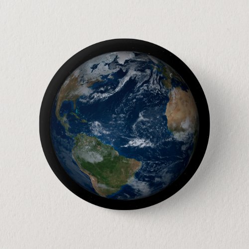 Earth With Clouds And Sea Ice Button