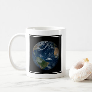 Earth With Clouds And Sea Ice Coffee Mug