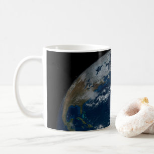 Earth With Clouds And Sea Ice Coffee Mug