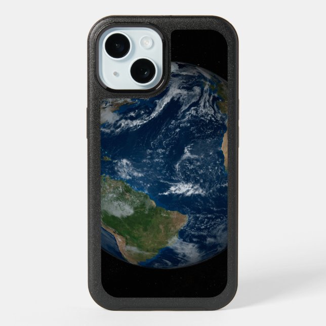 Earth With Clouds And Sea Ice iPhone 15 Case (Back)
