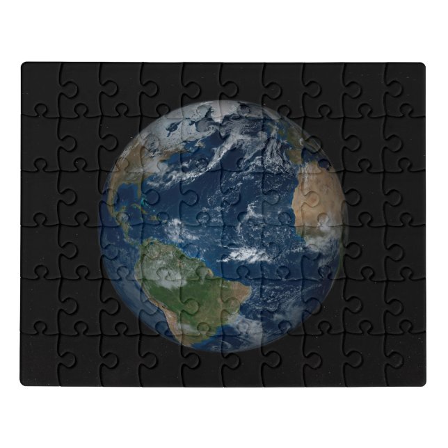 Earth With Clouds And Sea Ice Jigsaw Puzzle (Puzzle Horizontal)