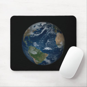 Earth With Clouds And Sea Ice Mouse Pad