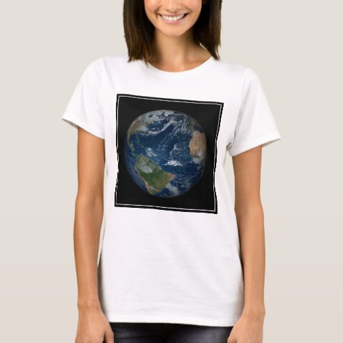 Earth With Clouds And Sea Ice T_Shirt