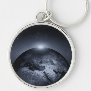 Earth With Special Effects Keychain