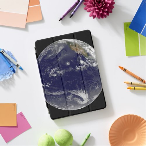 Earth With Three Tropical Cyclones In The Pacific iPad Air Cover