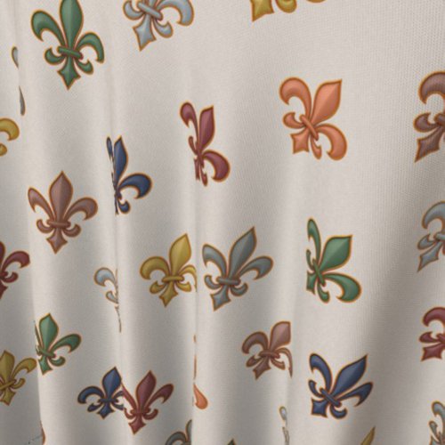 Earth Woodlands Fleur-de-lis Design Light Fabric