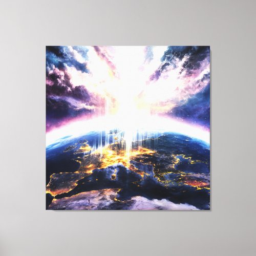   Earth World Light Celestial Cosmic AP70 Canvas Print