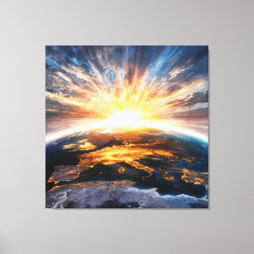   Earth World Light Celestial Cosmos AP70 Canvas Print