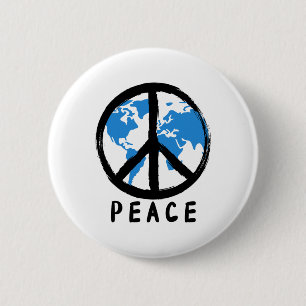 Earth World Peace Earth Day Gifts Uni-kids Blue Button