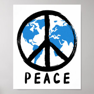 Earth World Peace Earth Day Gifts Uni-kids Blue Poster