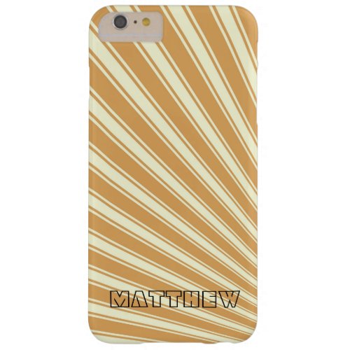 Earth yellow Color Stripe Funky Pattern Barely There iPhone 6 Plus Case