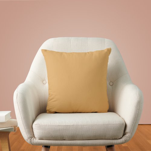 Earth Yellow Solid Color Throw Pillow