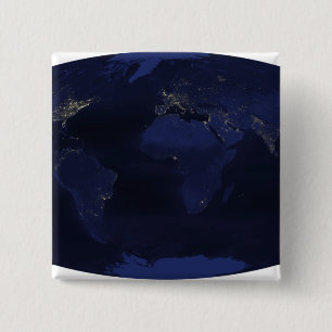Earth�s human-generated nighttime lights Pinback Button