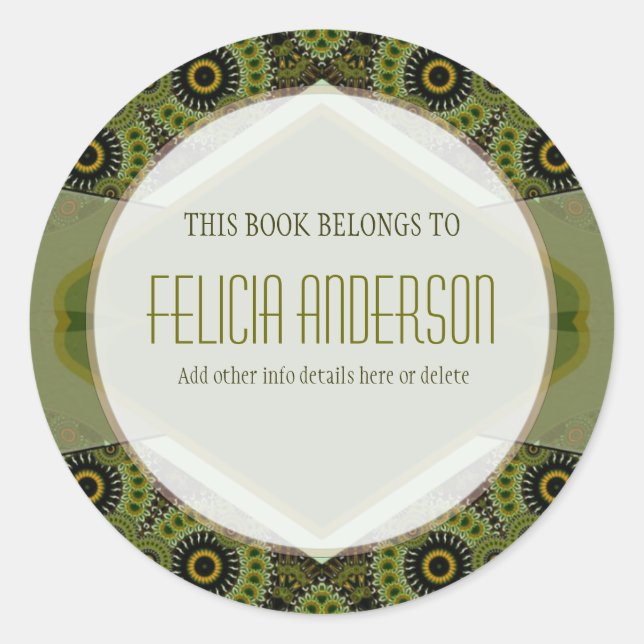 Earthalia v2 : Round Bookplate Label (Front)