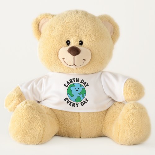 EarthDay Everyday Ecofriendly Icon Happy Earth Cli Teddy Bear