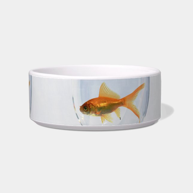 Earthen bowl for cats with image of fish (Right)