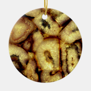 Earthen Green Quartz Agates Ceramic Ornament