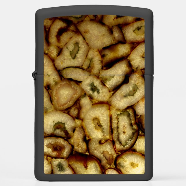 Earthen Green Quartz Agates Zippo Lighter (Front)