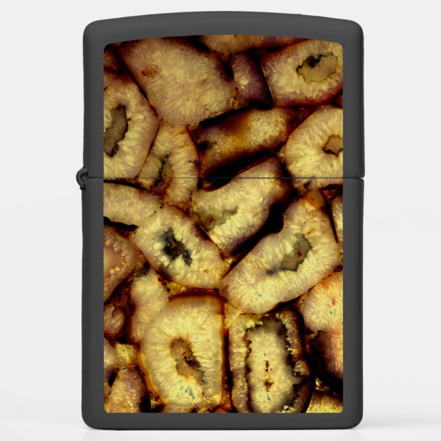 Earthen Green Quartz Agates Zippo Lighter (Front)