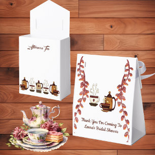 Earthen Teapot Afternoon High Tea Bridal Shower Favor Boxes