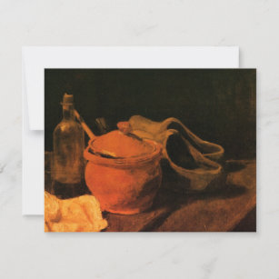 Earthenware, Bottle and Clogs by Vincent van Gogh