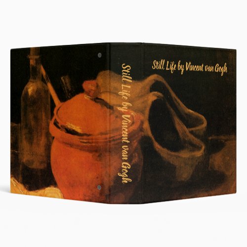 Earthenware Bottle and Clogs by Vincent van Gogh 3 Ring Binder