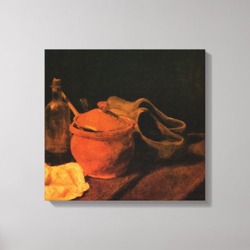 Earthenware Bottle and Clogs by Vincent van Gogh Canvas Print