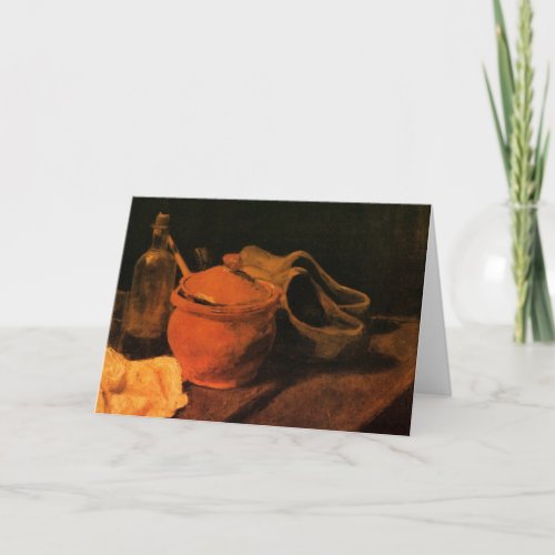 Earthenware Bottle and Clogs by Vincent van Gogh Card